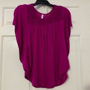 xhilaration magenta blouse juniors xl (14/16)